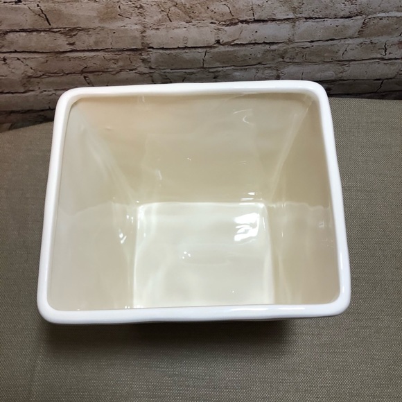 Rae Dunn ceramic recycle bin trash can office - Picture 2 of 4